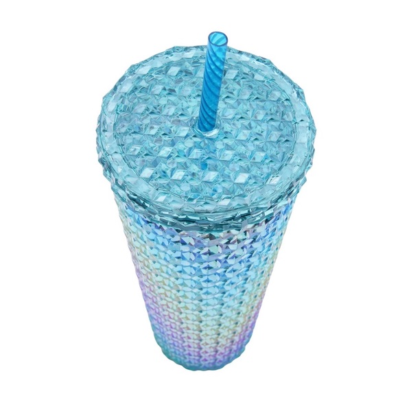 26oz Studded Acrylic Tumbler Iridescent Teal - Picture 3 of 8